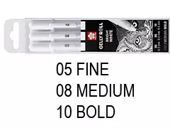 Комплект от 3 броя Гел ролера Fine-Medium-Bold