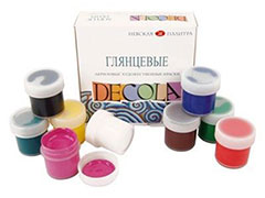 Комплект акрилни бои Decola гланц 9 цвята
